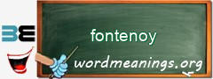 WordMeaning blackboard for fontenoy